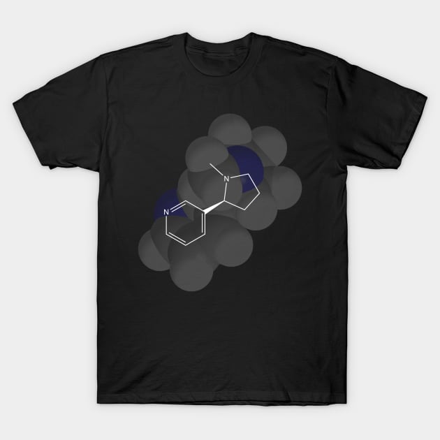 Nicotine Molecule Chemistry T-Shirt by ChemECool